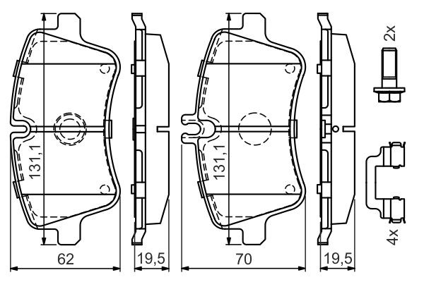 Колодки Bosch 0986494607 цена, от 32.23 USD