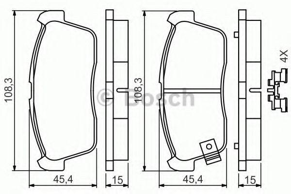0986494618 Bosch Колодки передние