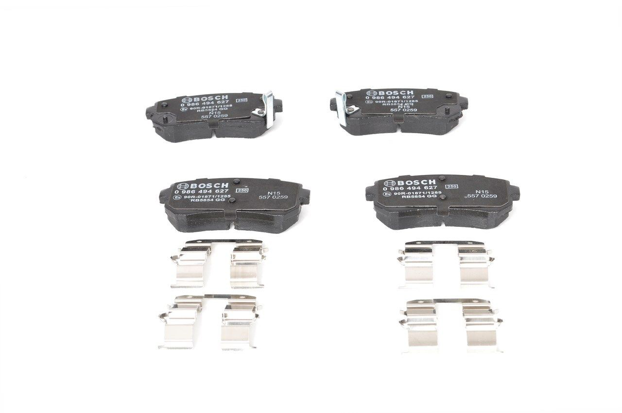 Купить 0986494627 Bosch Колодки тормозные задние, дисковые
