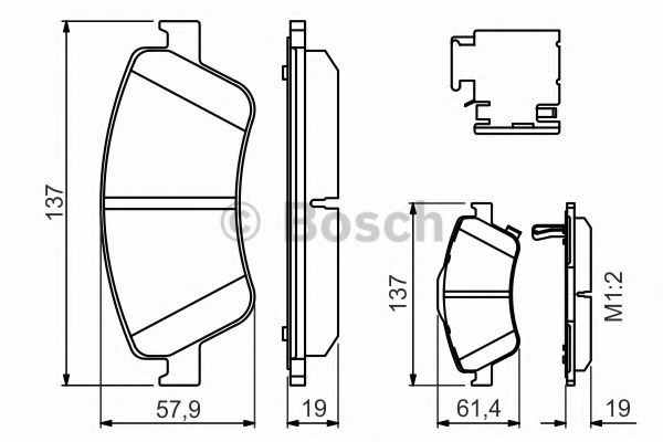Передние тормозные колодки 0986494638 Bosch