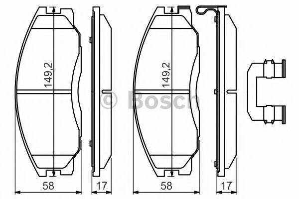 0986494650 Bosch Колодки передние