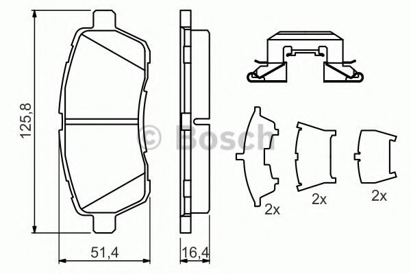 Купить 0986494652 Bosch Колодки тормозные