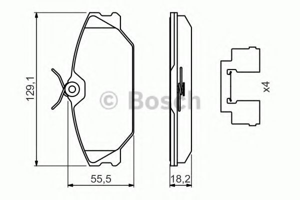 0986494656 Bosch Колодки передние