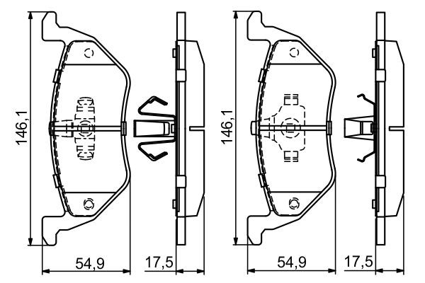 Купить 0986494683 Bosch Колодки тормозные задние, дисковые