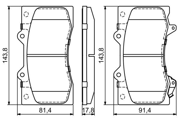 Купить 0986494693 Bosch Колодки тормозные