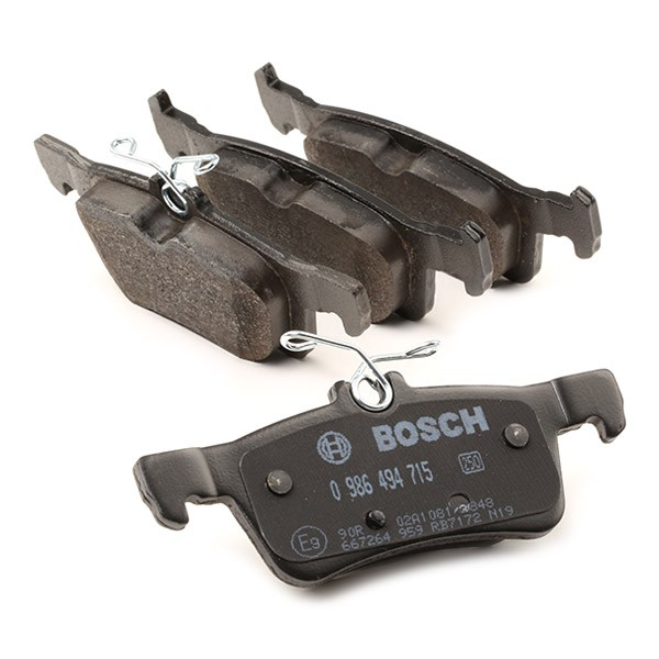 Купить 0986494715 Bosch Колодки тормозные задние, дисковые