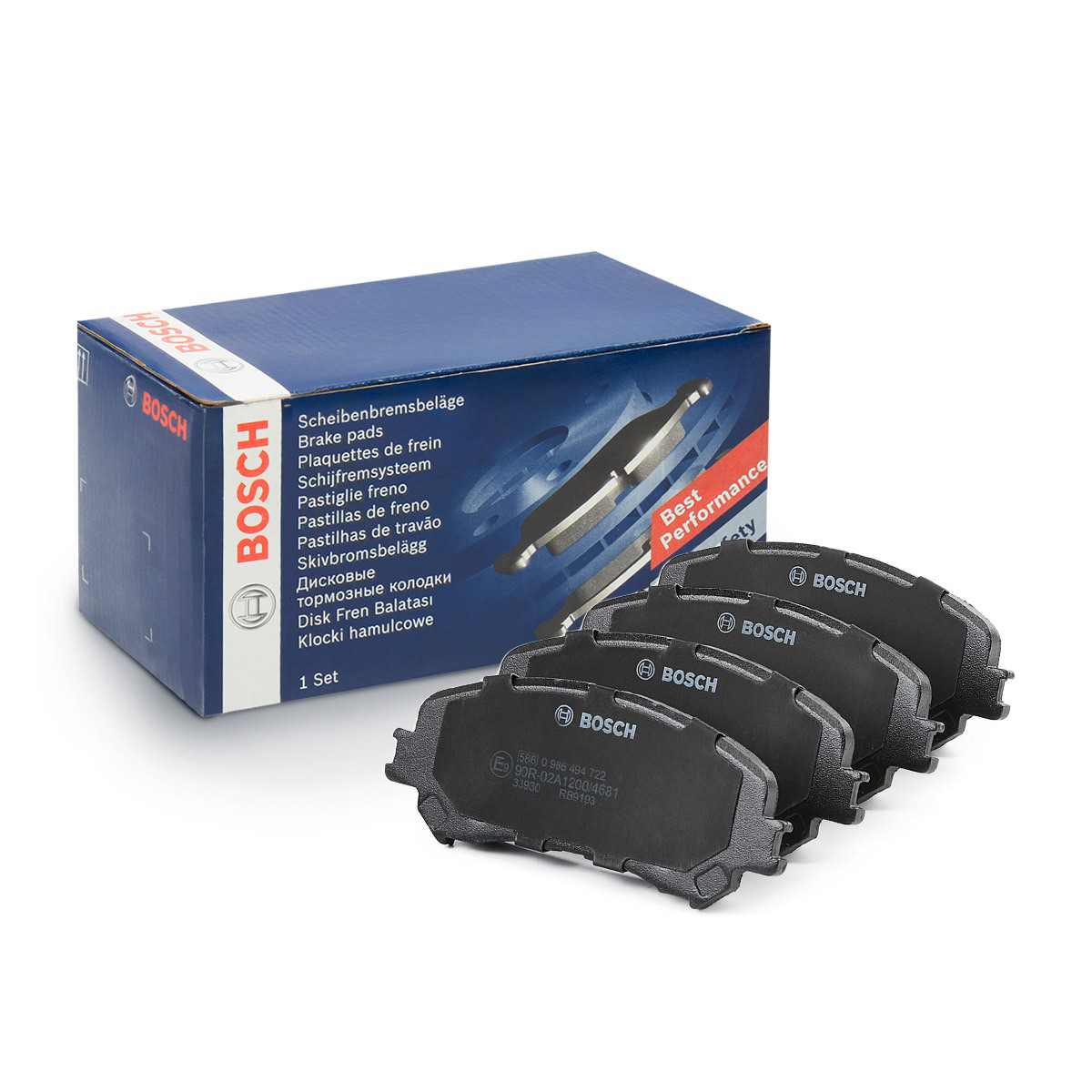 0986494722 Bosch Колодки передние