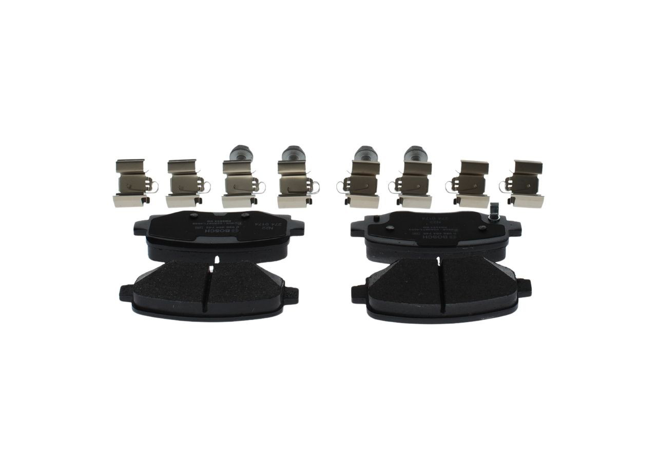 Купить 0986494745 Bosch Колодки тормозные задние, дисковые