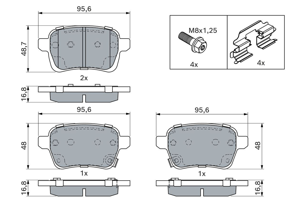 Колодки Bosch 0986494747 цена, от 35.90 USD
