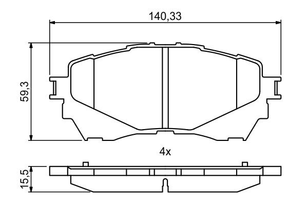 Передние тормозные колодки 0986494793 Bosch