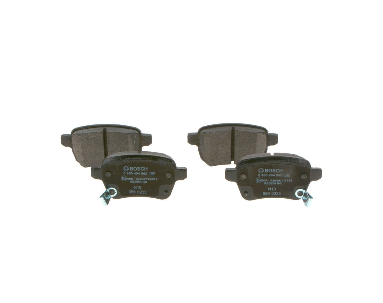 Купить 0986494802 Bosch Колодки тормозные задние, дисковые