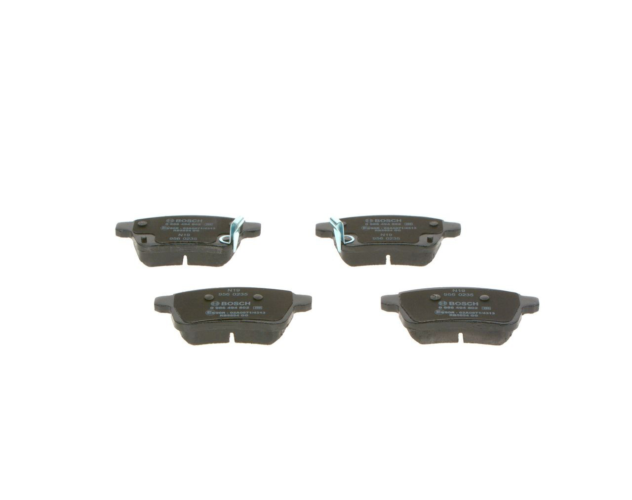 Задние тормозные колодки 0986494802 Bosch