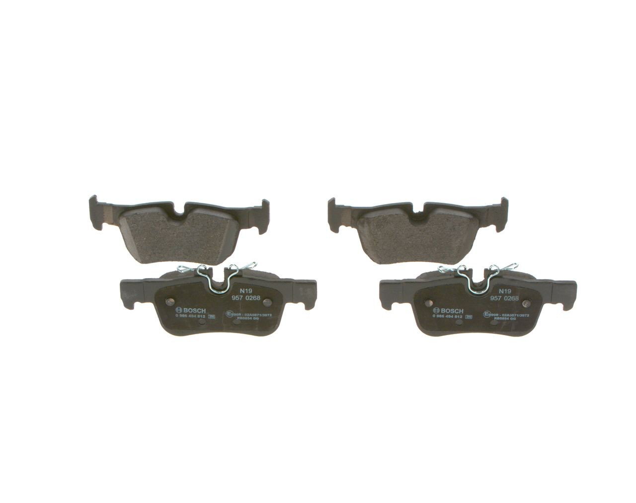 Задние тормозные колодки 0986494812 Bosch