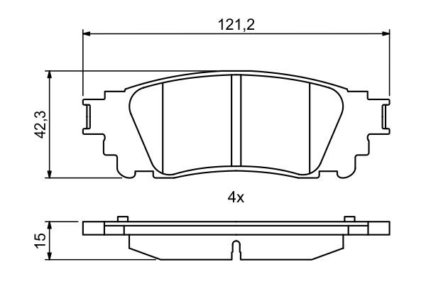 0986494822 Bosch Колодки тормозные дисковые комплект