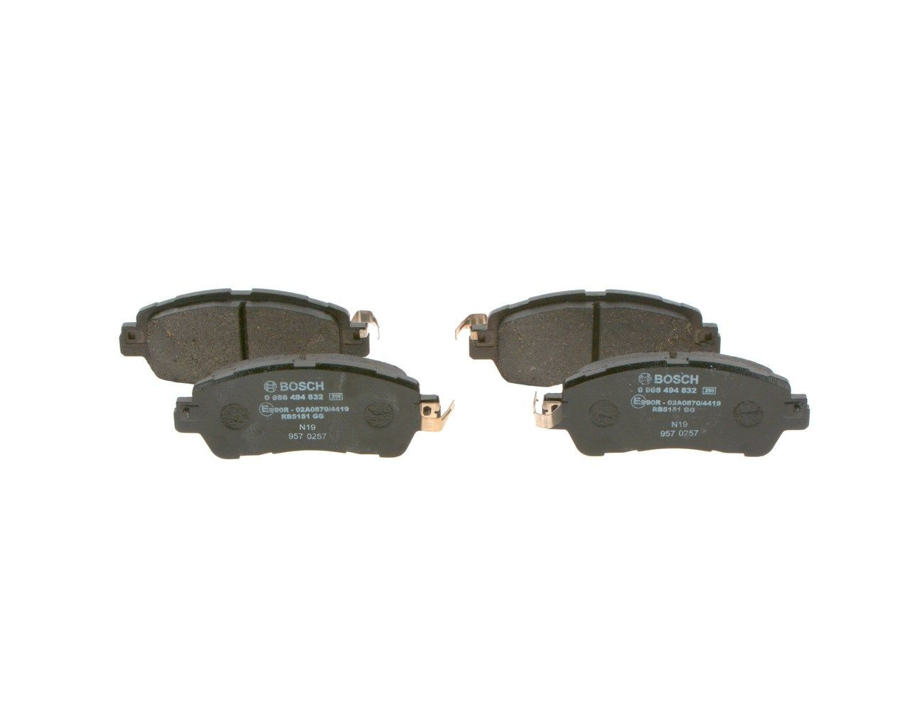 Колодки Bosch 0986494832 цена, от 29.62 USD