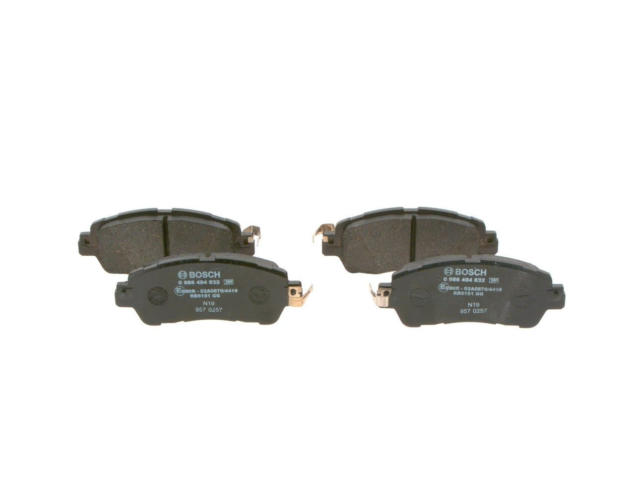 0986494832 Bosch Колодки передние