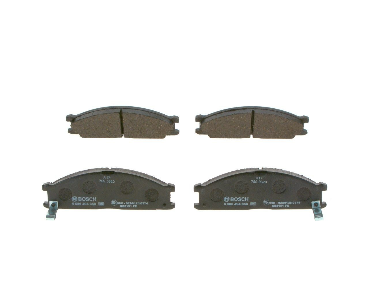 Колодки Bosch 0986494848 цена, от 25.28 USD