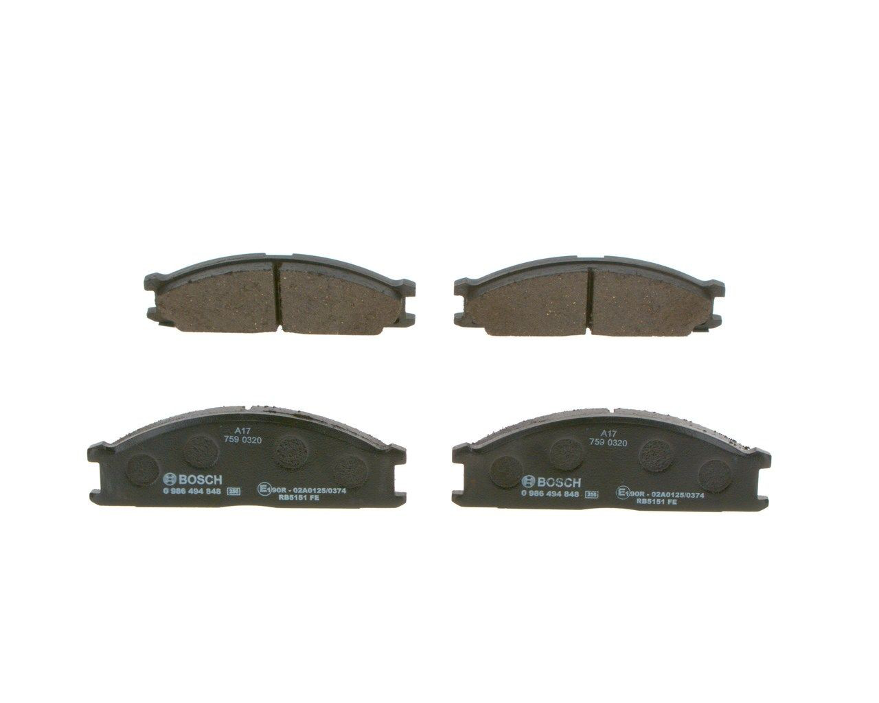0986494848 Bosch Колодки передние