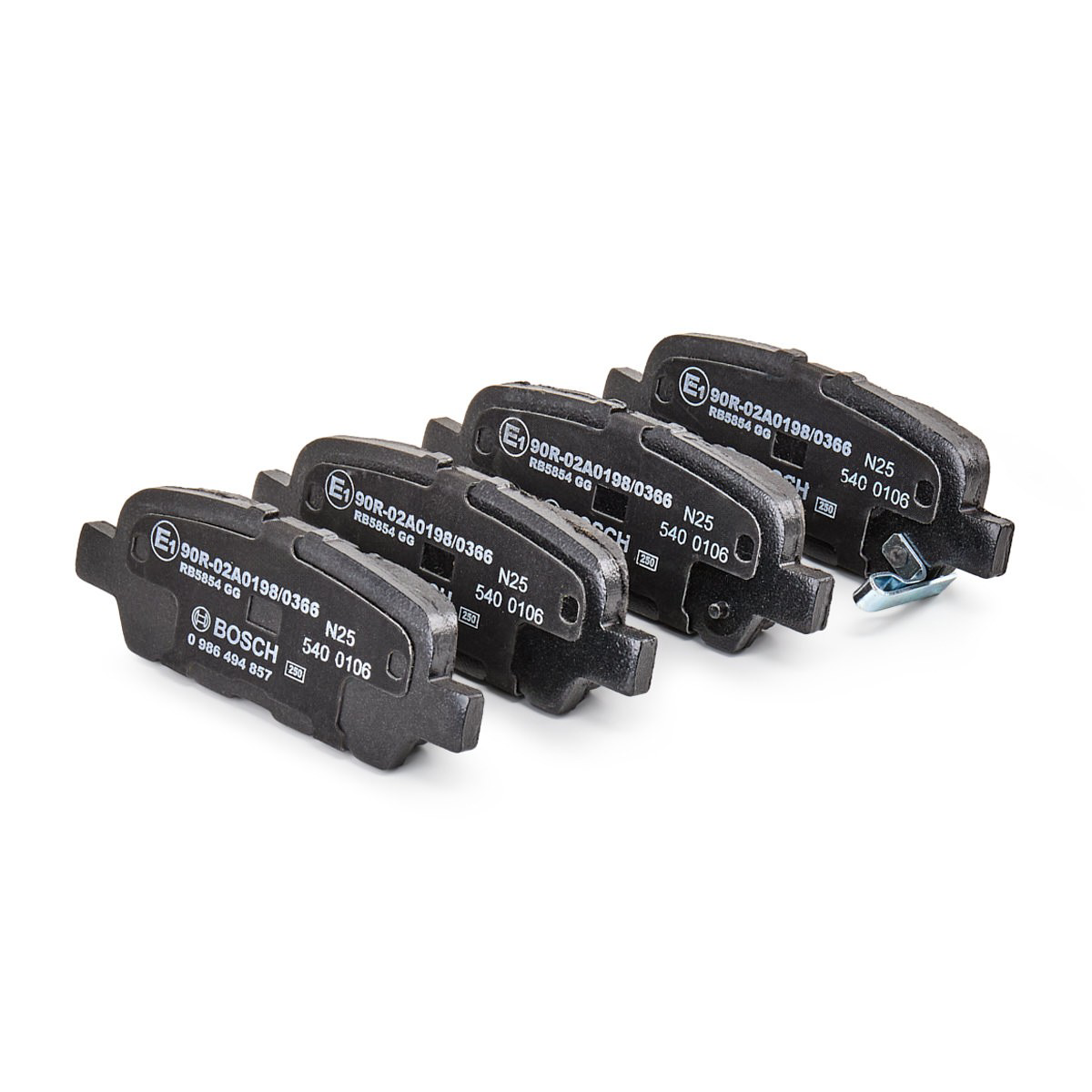 Купить 0986494857 Bosch Колодки тормозные задние, дисковые