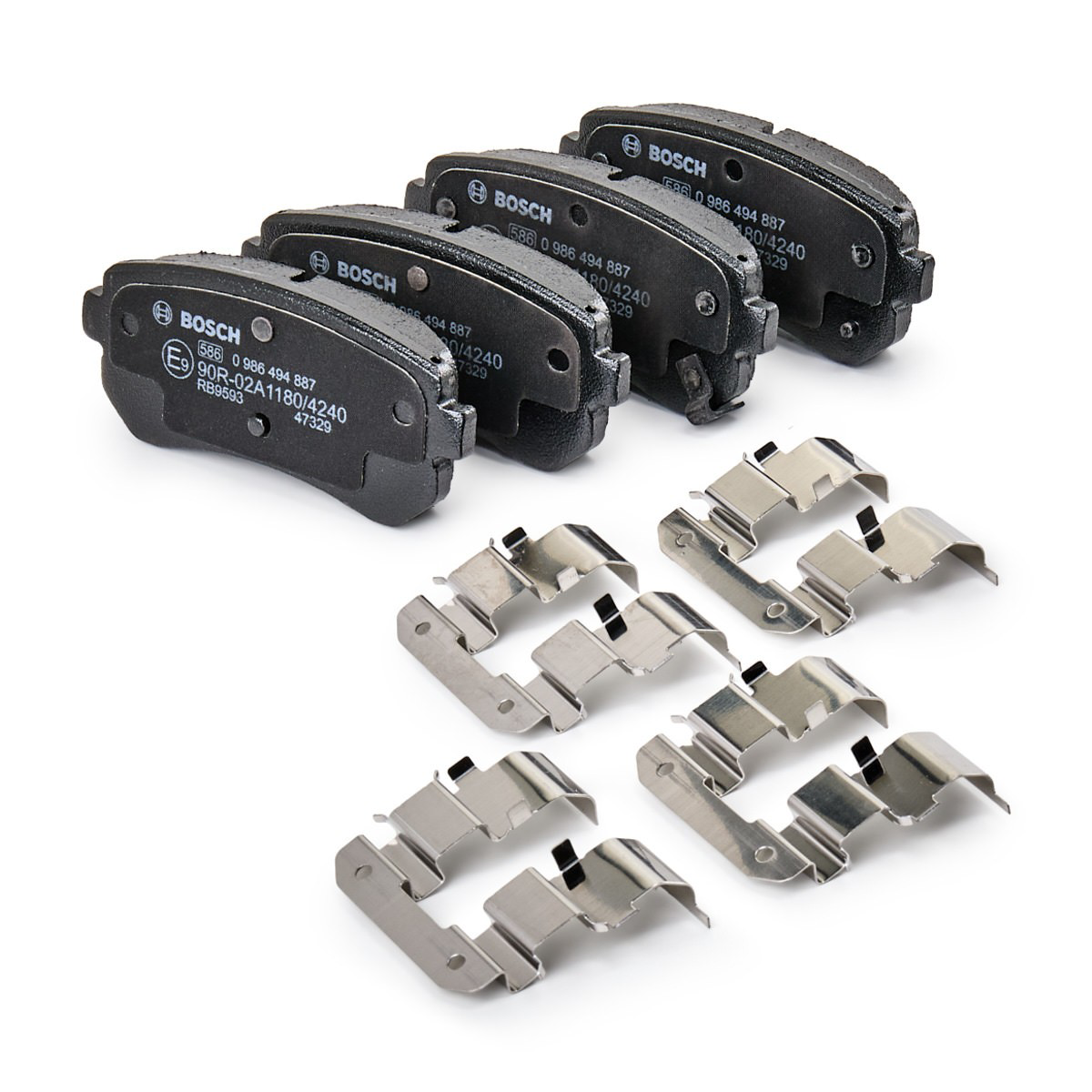 Купить 0986494887 Bosch Колодки тормозные задние, дисковые