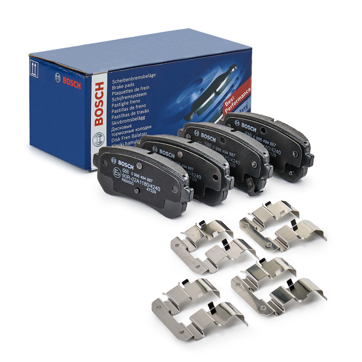 0986494887 Bosch Колодки тормозные дисковые комплект