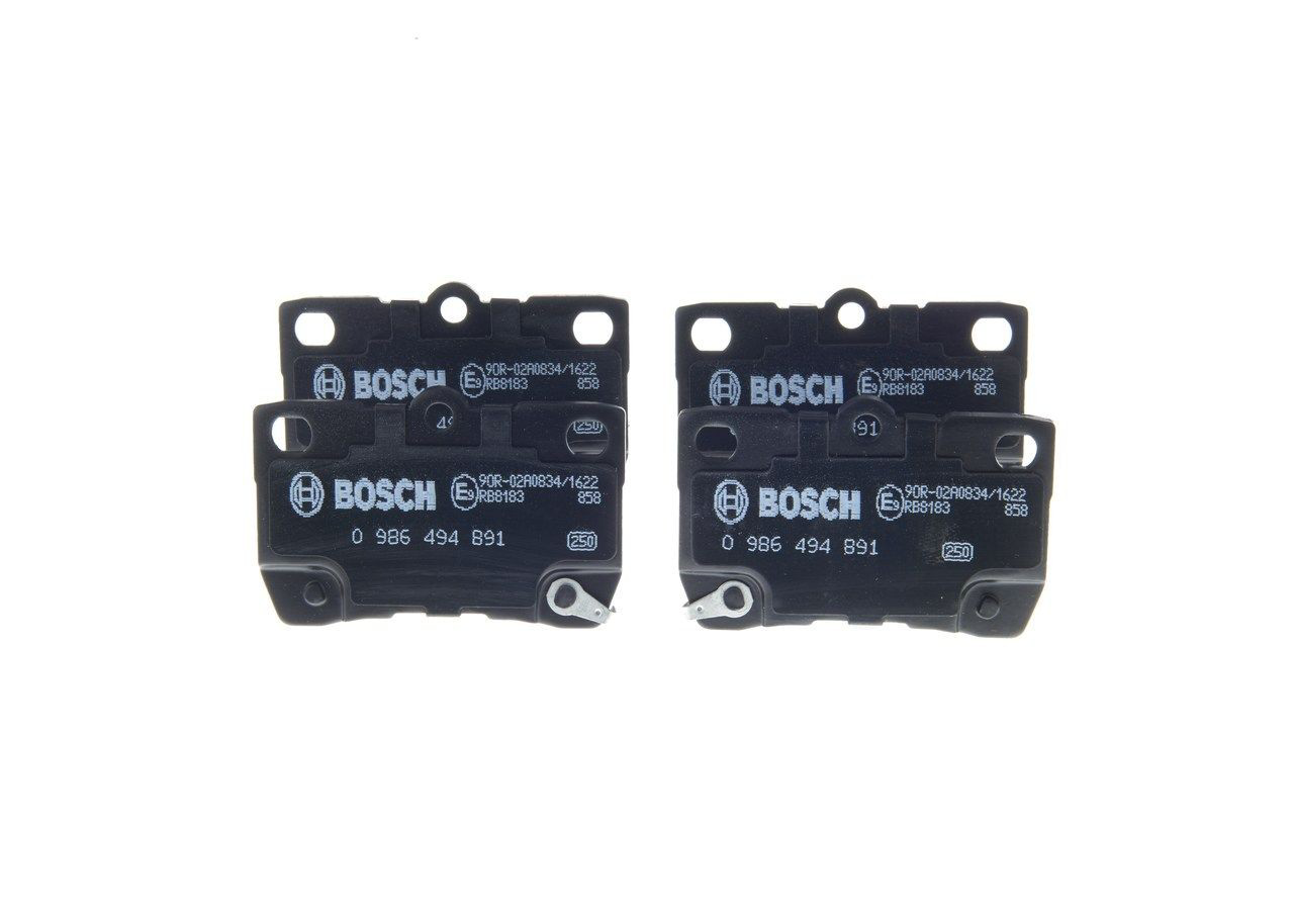 Купить 0986494891 Bosch Колодки тормозные задние, дисковые