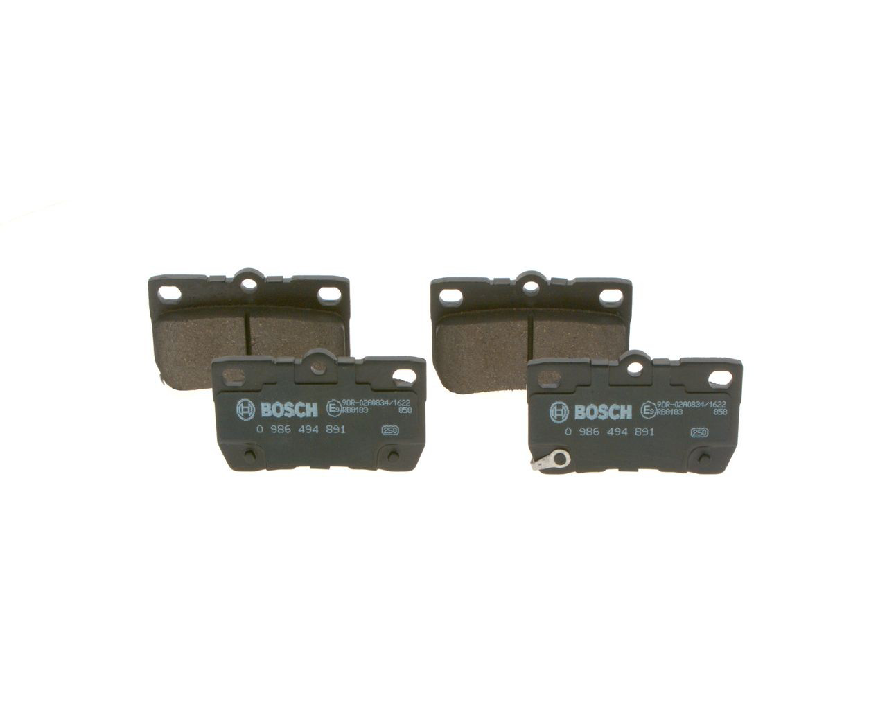 Задние тормозные колодки 0986494891 Bosch