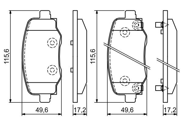 Задние тормозные колодки 0986494930 Bosch