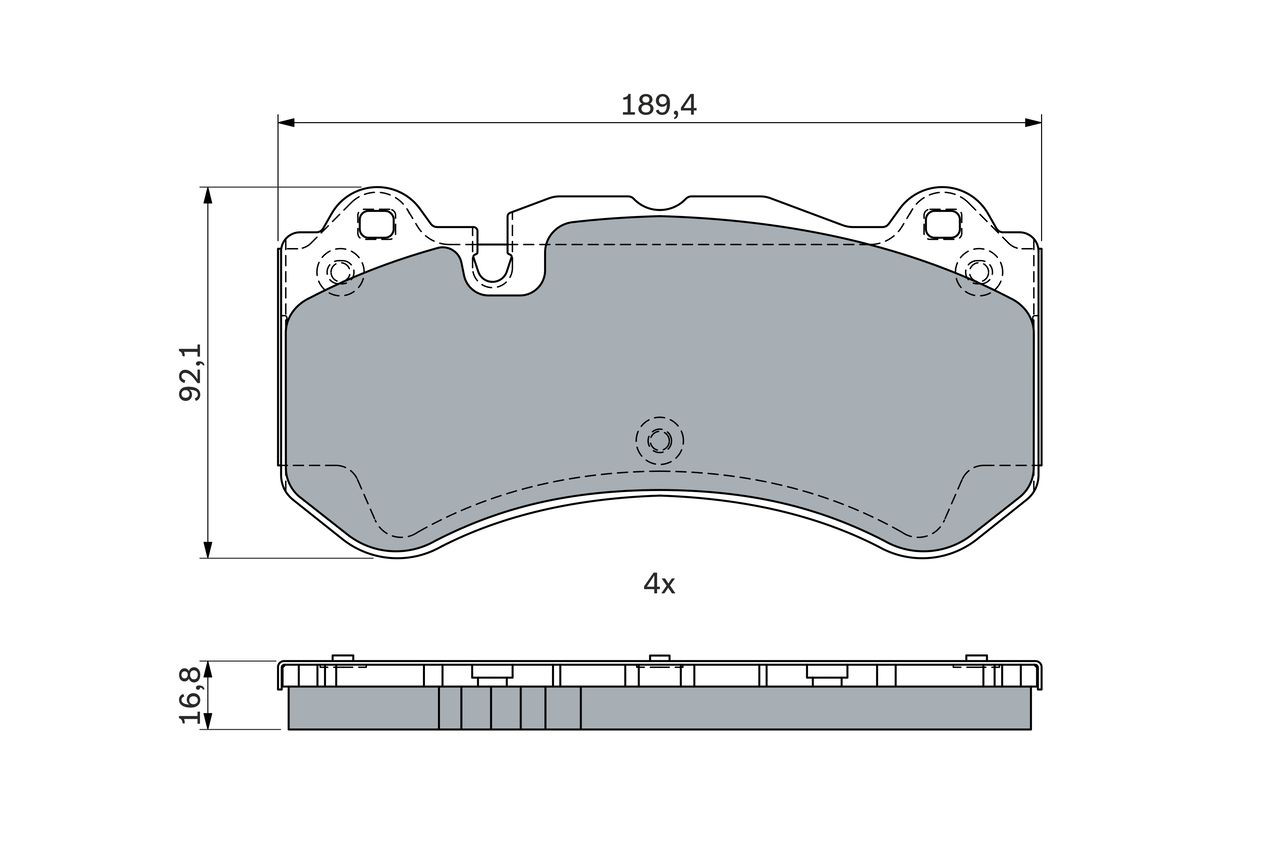 0986494970 Bosch Колодки передние