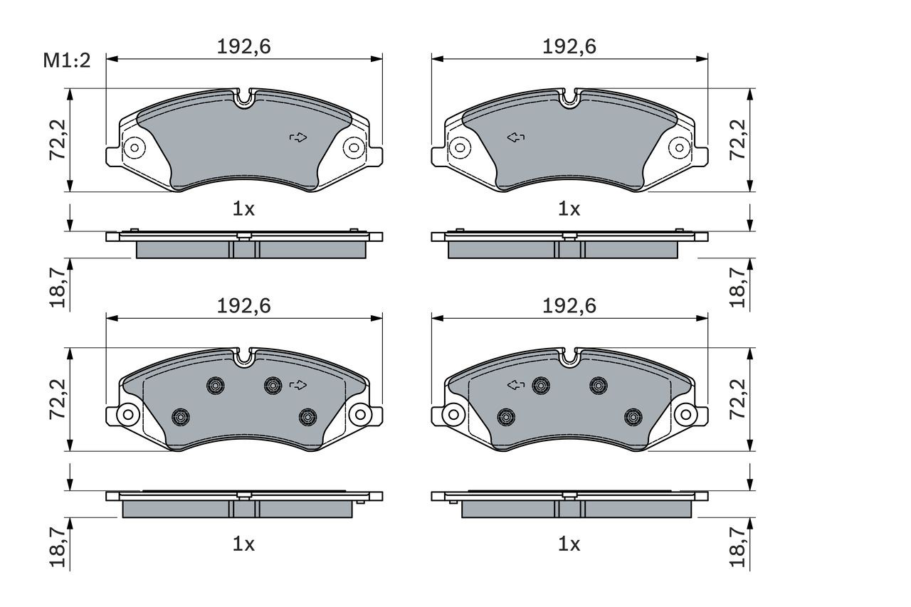 Передние тормозные колодки 0986494980 Bosch