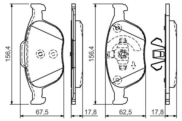 Купить 0986495066 Bosch Колодки тормозные