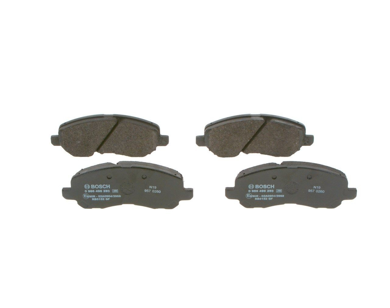 0986495253 Bosch Колодки передние