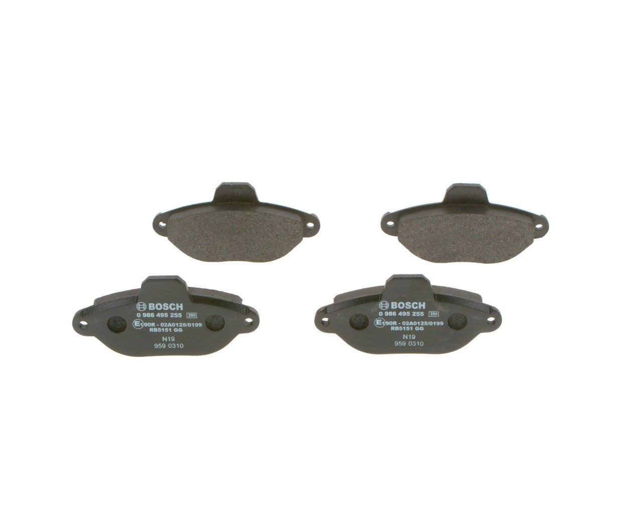 0986495255 Bosch Колодки передние