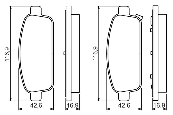 Купить 0986495259 Bosch Колодки тормозные задние, дисковые