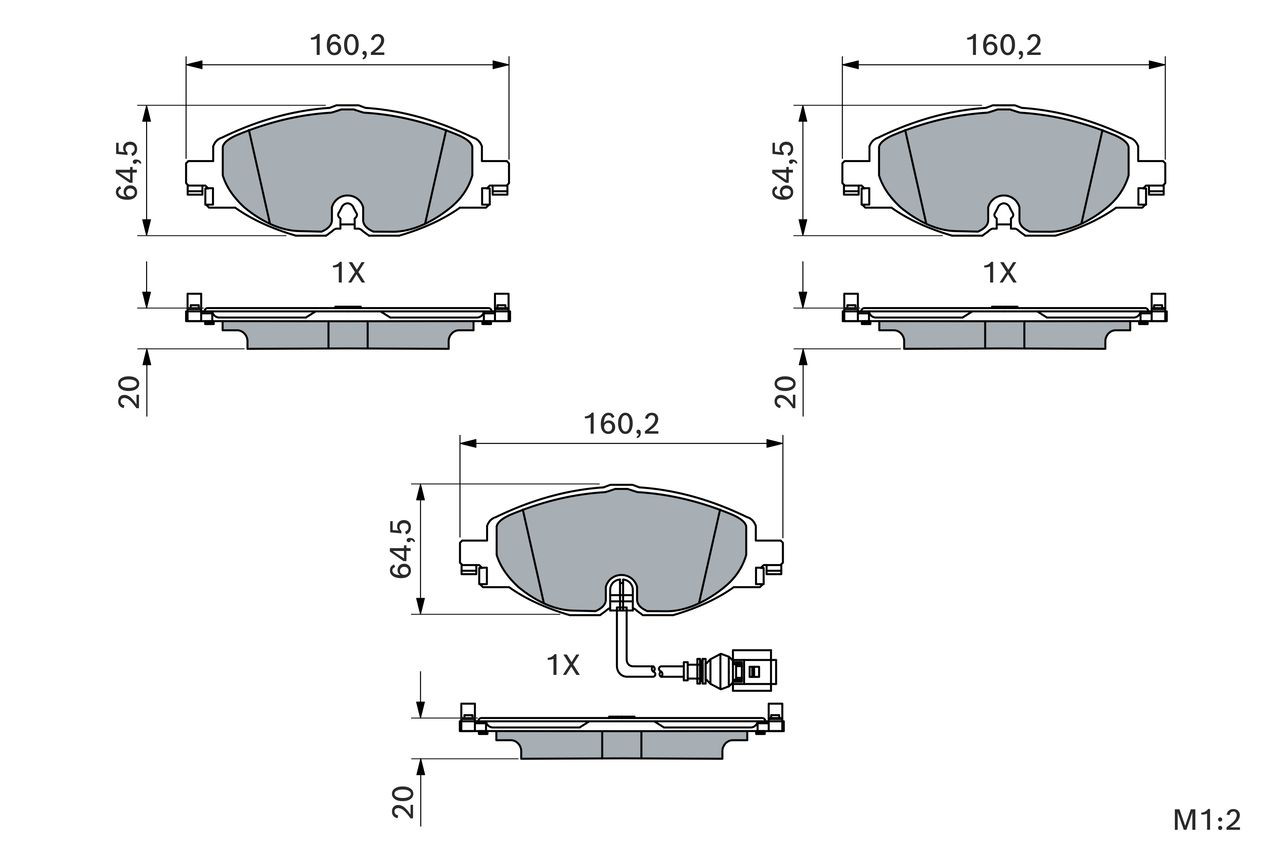 Передние тормозные колодки 0986495347 Bosch