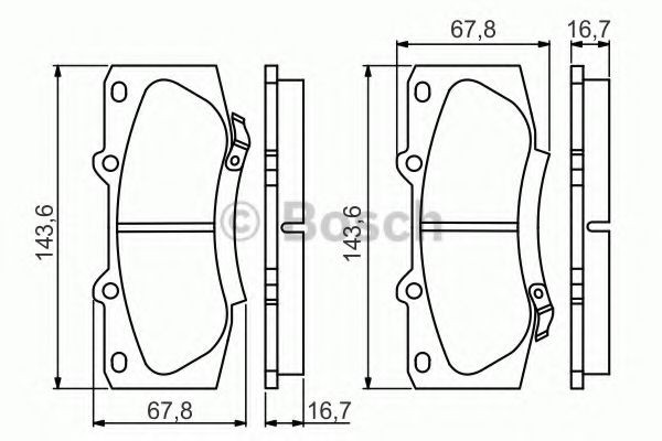 0986495352 Bosch Колодки передние