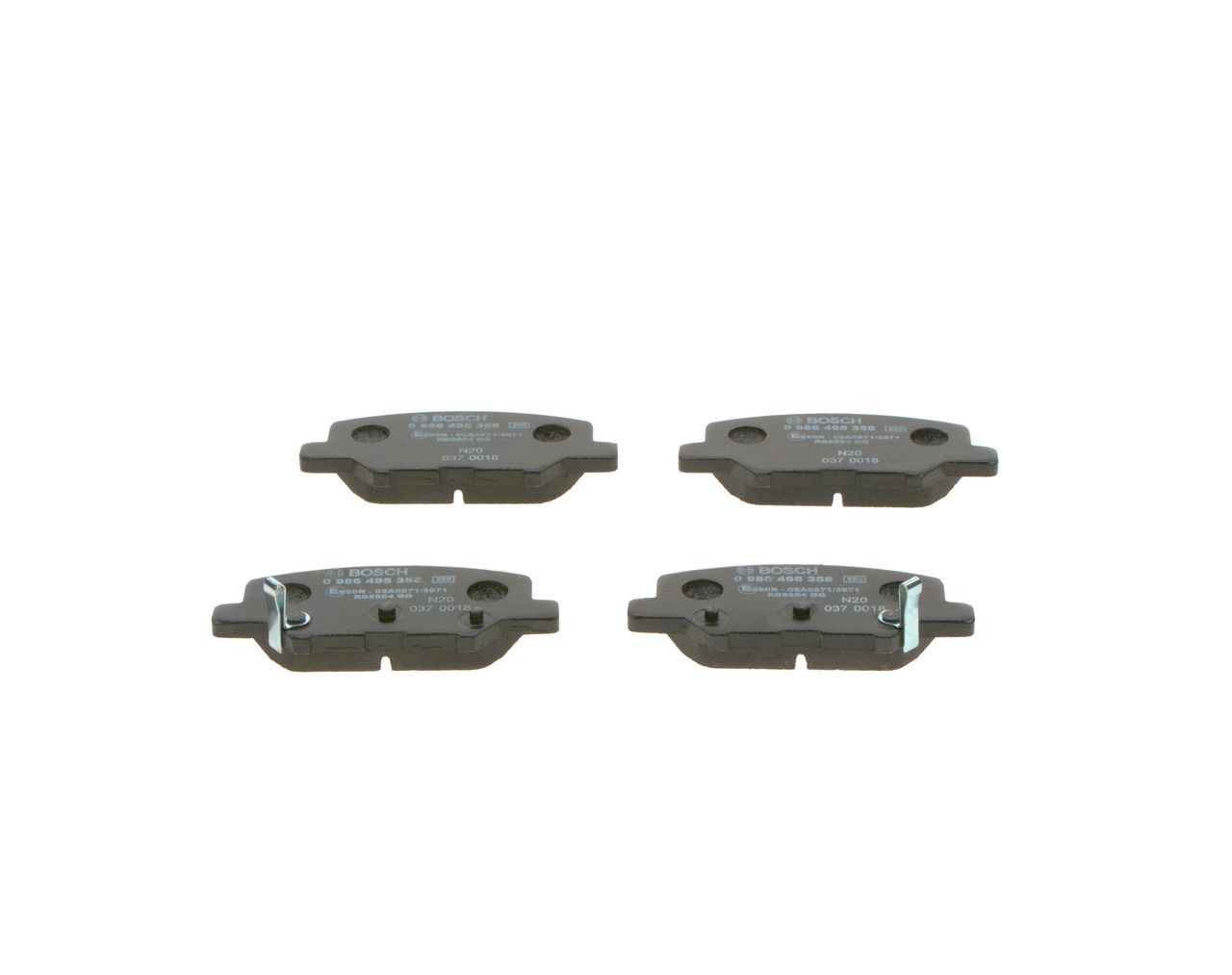 Задние тормозные колодки 0986495358 Bosch