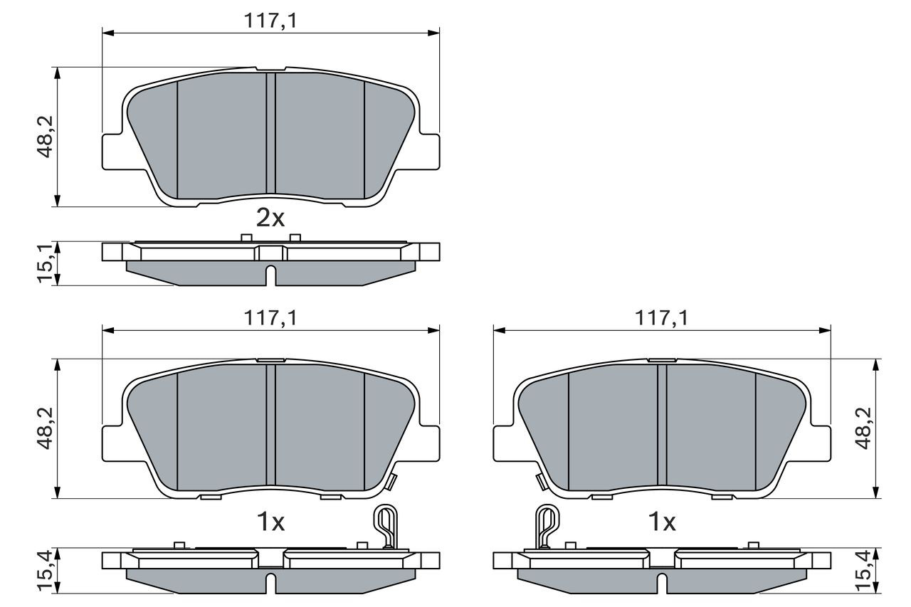 Задние дисковые колодки Bosch 0986495370