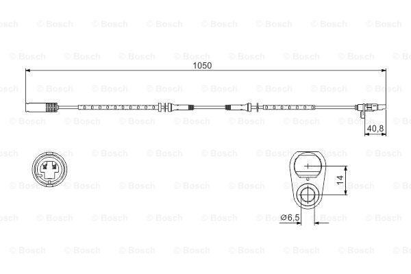 Купить 0986594512 Bosch Датчик АБС задний