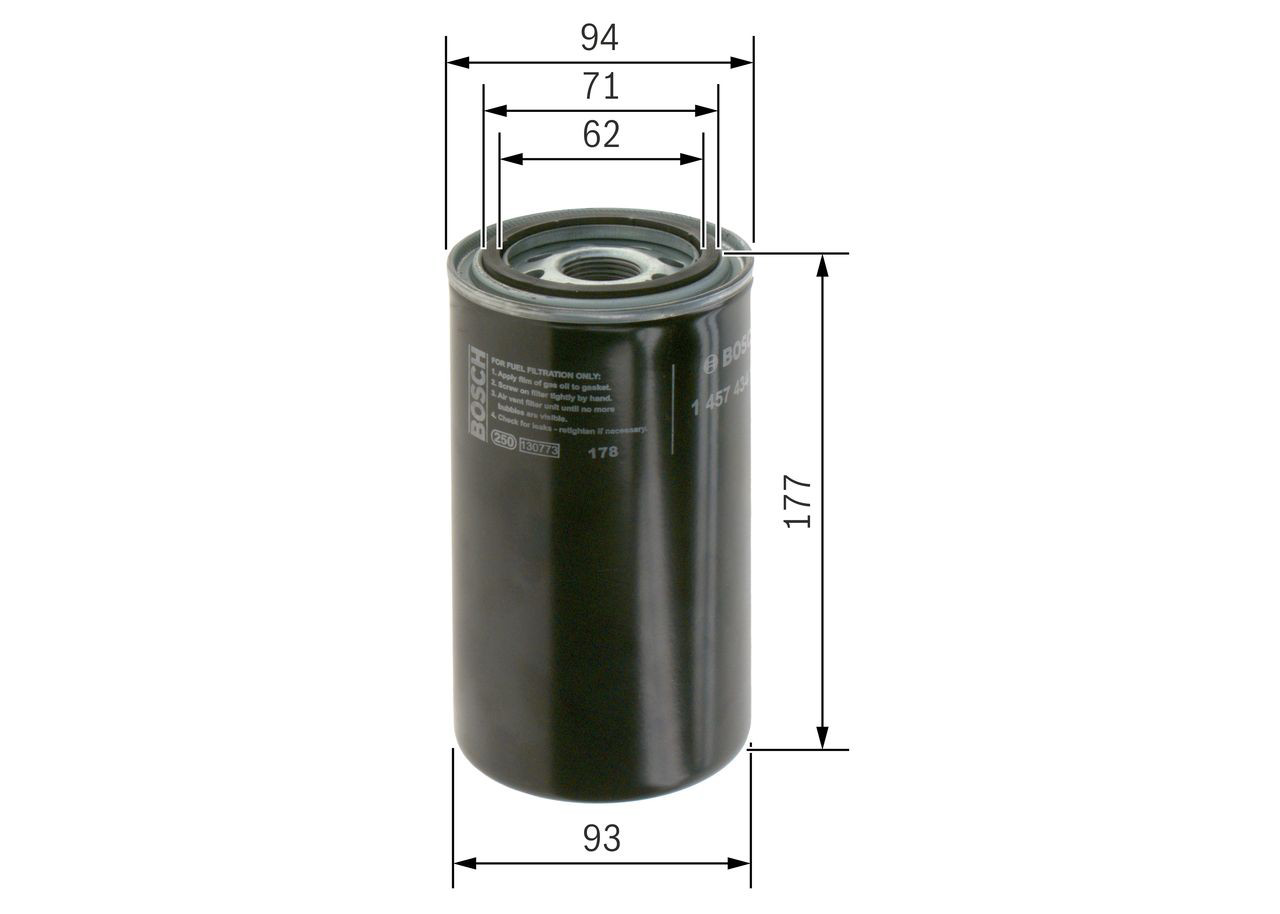 Фильтр тонкой очистки топлива Bosch 1457434180 цена, от 8.33 USD