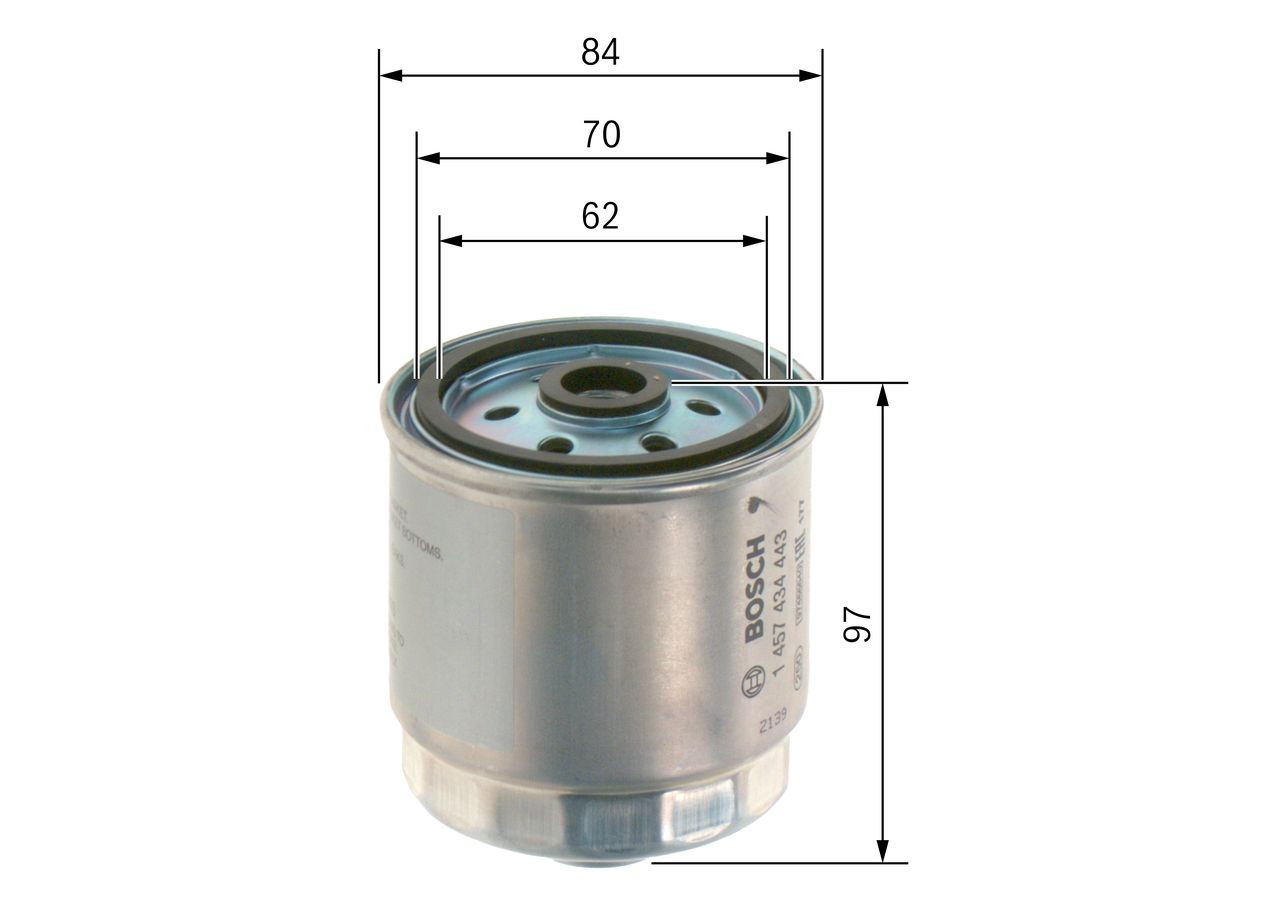 Фильтр тонкой очистки топлива Bosch 1457434443 цена, от 9.17 USD