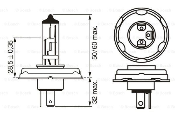 1987302021 Bosch Лампочка дальнего света