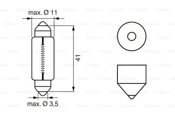 Лампочка освещения салона 1987302521 Bosch