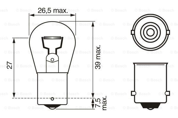 Лампочка накаливания Bosch 1987302523 цена, от 0.63 USD