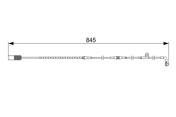 Датчик износа тормозных колодок, задний Bosch 1987473044 цена, от 9.85 USD