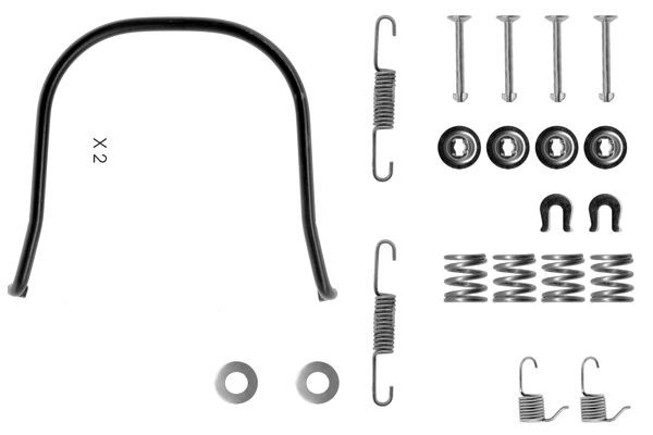 Монтажный комплект задних барабанных колодок 1987475095 Bosch