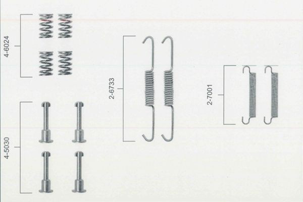 Купить 1987475149 Bosch Монтажный комплект задних барабанных колодок