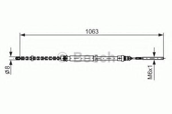 1987477568 Bosch Трос ручного тормоза
