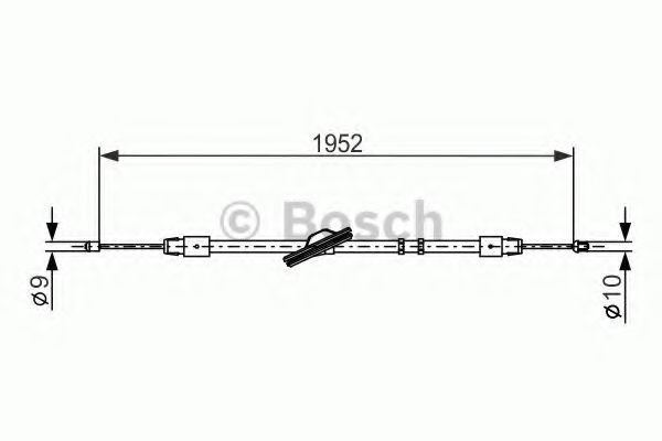 1987477851 Bosch Трос стояночного тормоза передний