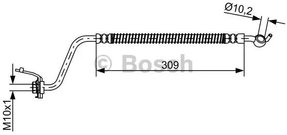 Купить 1987481890 Bosch Шланг тормозной задний правый